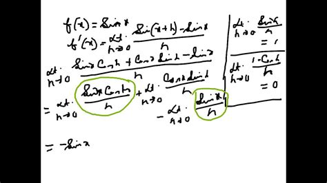 Derivative Using The First Principle Part 2 Sin X Youtube