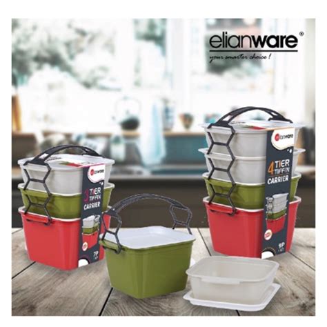 SPECIAL FOR YOU LOCAL READY STOCKS ELIANWARE Tiffin Food Carrier 4