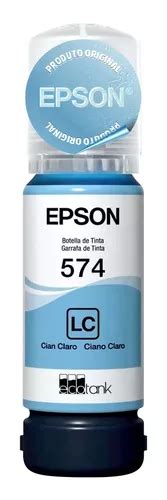 Refil Tinta Light Ciano T574 Original Epson L8050 L18050 Parcelamento