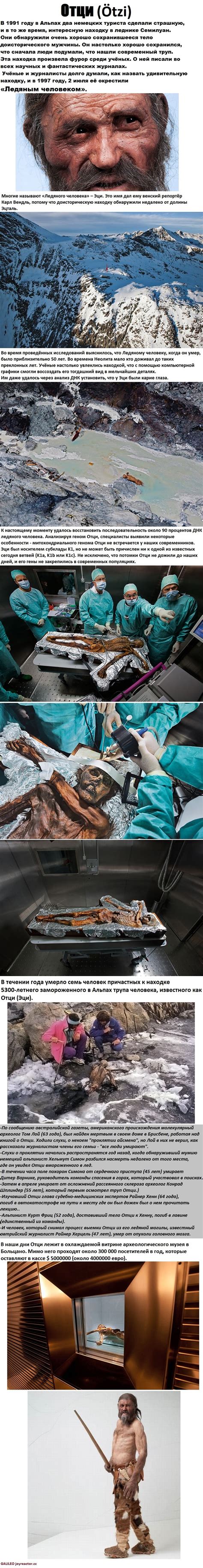 ОТЦИ Ötzi В 1991 году в Альпах два немецких туриста сделали страшную