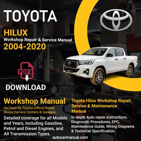 Toyota Hilux Repair Manual Service And Maintenance