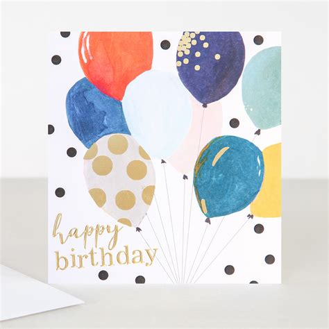 Balloons Birthday Card By Caroline Gardner Vibrant Home