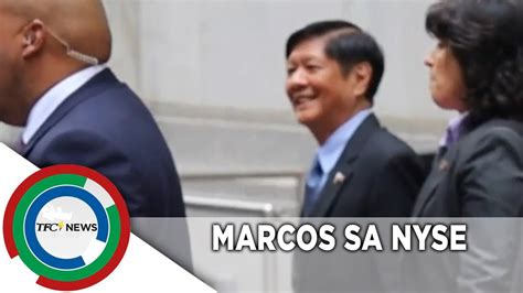 Pagbisita Ni Pang Marcos Jr Sa New York Stock Exchange Sinalubong Ng