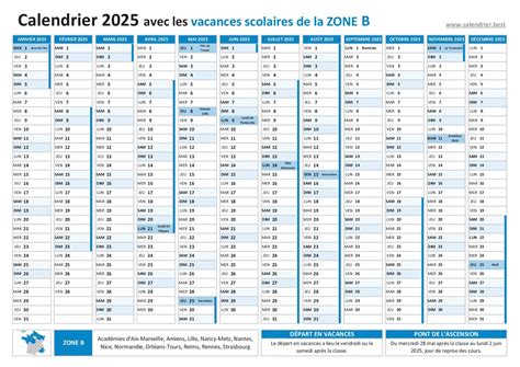 Calendrier Imprimer Vacances Scolaires Jours F Ri S Et