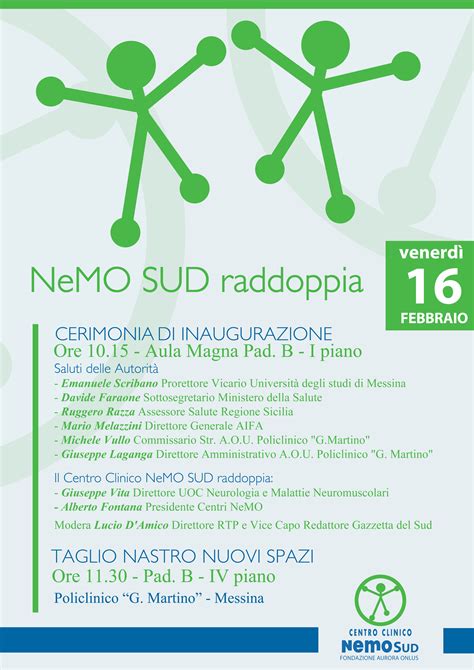 16 Febbraio Il Centro Clinico NeMO SUD Raddoppia I Suoi Posti Letto