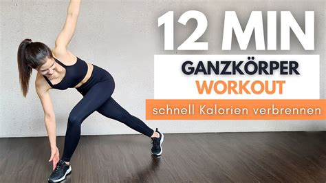 In 12 Min Schnell Kalorien Verbrennen GanzkÖrper Workout Hiit Cardio Tina Halder Youtube