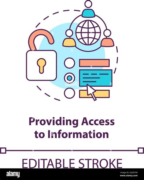 providing access  information concept icon stock vector image art