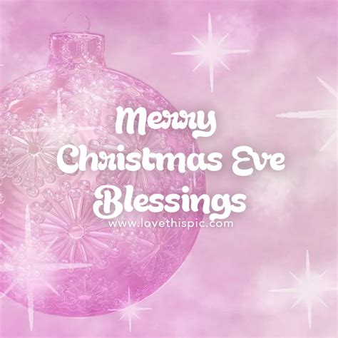 Pink Ornament Merry Christmas Eve Blessings Pictures Photos And