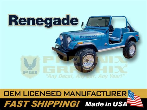 1977 1978 Jeep Renegade Cj5 Cj7 Decals And Stripes Kit Ebay