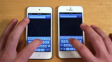 Ipod Touch 5g Vs Iphone 5 Speed Test Youtube