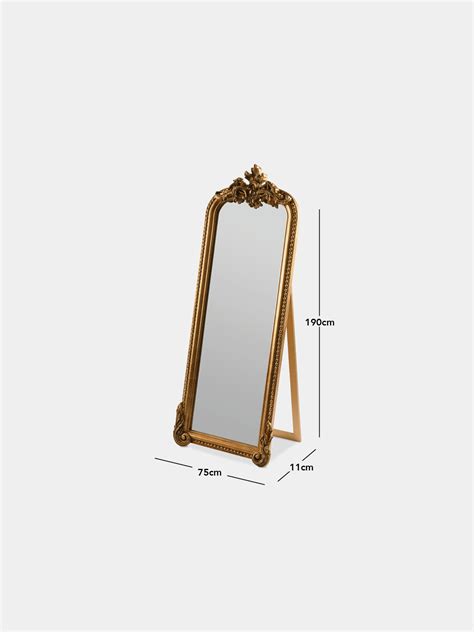 Bellevue Chevel Mirror Gold 190 x 75cm - Bash.com