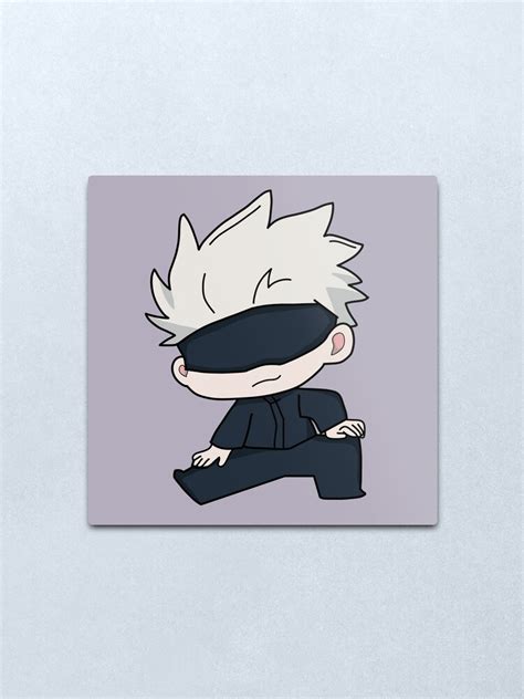 Chibi Satoru Gojo Jujutsu Kaisen Metal Print By ThePlum Palette