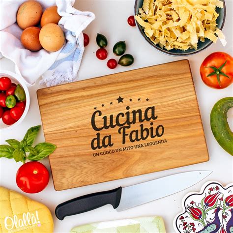 Tagliere In Legno Cucina Da Personalizzabile Con Stelline Nome E