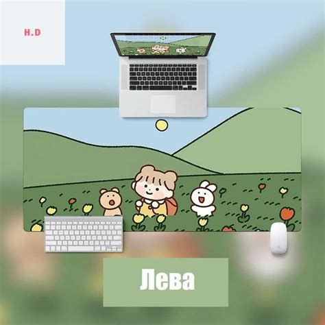Игровой коврик для мыши Коврик для мышки аниме большой, S, белый ...