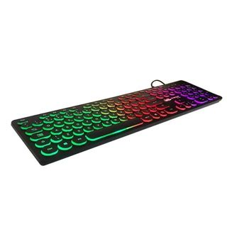 Teclado Teclas Redonda Led Rgb Silencioso Knup Kp Shopee Brasil