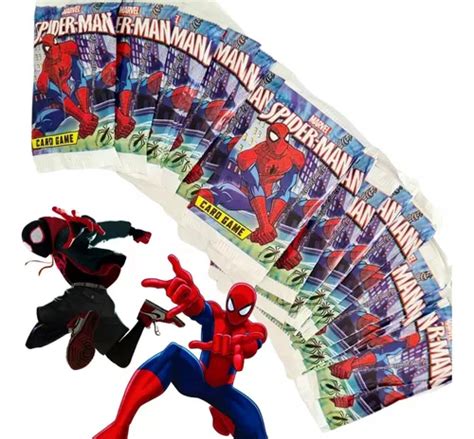 Kit 200 Cards Figurinhas Homem Aranha 50 Pacotes Parcelamento Sem Juros