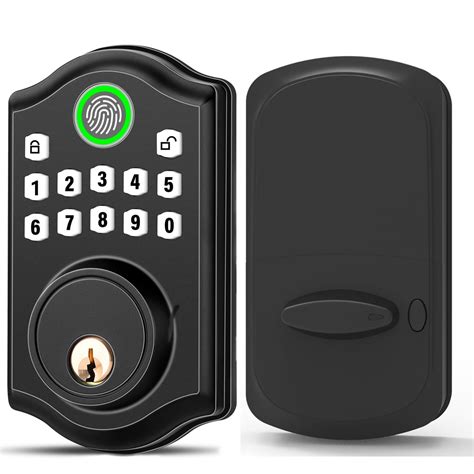 BLUELK Fingerprint Door Lock, Keyless Electronic Keypad Deadbolt Front ...