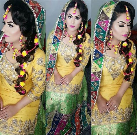 Pin by 👑mar u.j👑 on Mehndi brides makeup hair | Bridal mehndi dresses ...