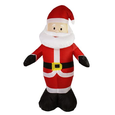 48 Red And White Inflatable Santa Claus Led Lighted Christmas Outdoor