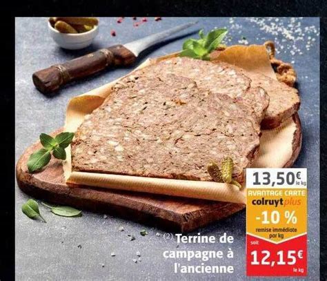 Promo Terrine de campagne à l ancienne chez Colruyt