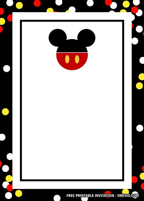 Mickey Mouse Border Template You Can Use Them As Invitations