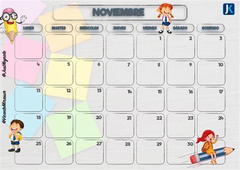 Calendario Infantil Para Imprimir Por Meses