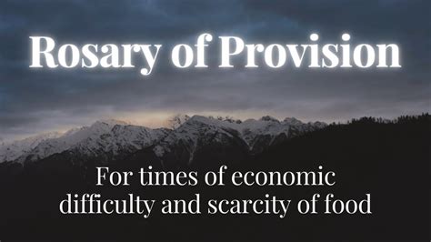 Rosary Of Provision YouTube