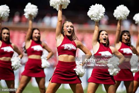 Arkansas Razorbacks Cheerleaders Photos and Premium High Res Pictures ...