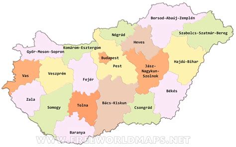 A Political Map Of Hungary Dorisa Josephina