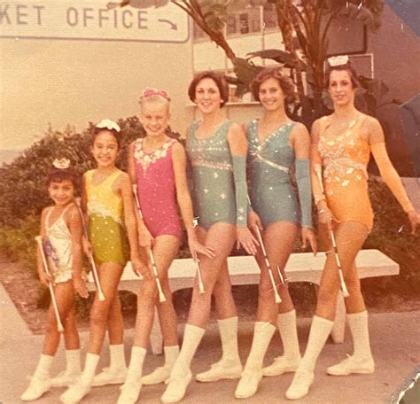 Pastel Rainbow Of Baton Twirlers 1974 Vintage Baton Twirler