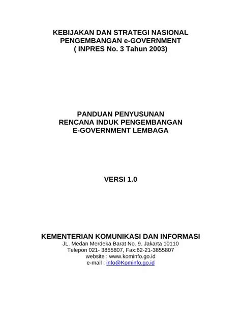 Pdf Kebijakan Dan Strategi Nasional Unpan Un Org Intradoc Groups