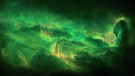 Echoes of the Void 2 - Tyler Creates Worlds, stars, gases, green, space, galaxies, HD wallpaper ...