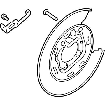 58251 D3000 Genuine Hyundai Plate Assembly Rear Brake Back LH