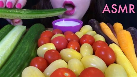 Healthy Eating Asmr Raw Veggie Platter Extremely Satisfying Crunchy