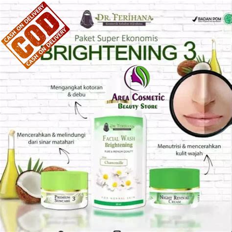 Jual Dr Ferihana Paket Brightening Facial Wash Brightening Ml