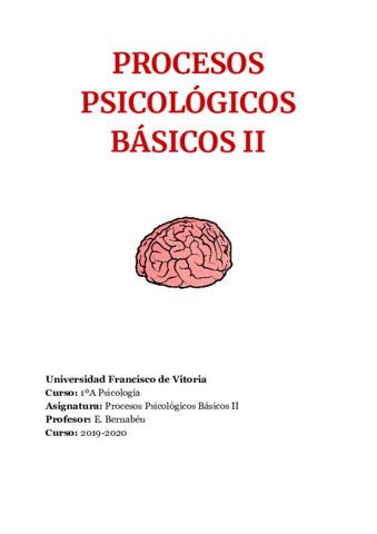 Procesos Psicologicos Basicos II Pdf