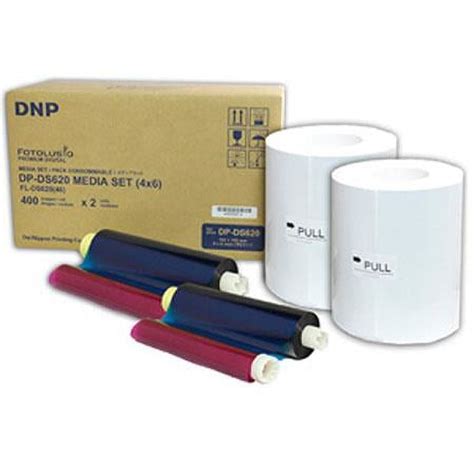 DNP DS620A 4x6 Dye Sublimation Printer Roll Media 2 Pack 400