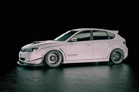 Full Fenderist Spec S Set Wide Body Kit Subaru Impreza Gh 07 12