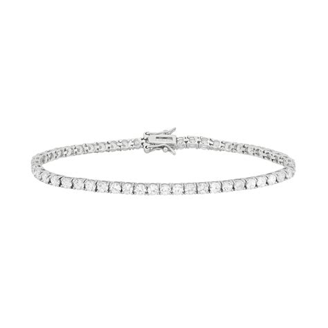 Cubic Zirconia Sterling Silver Tennis Bracelet Womens Jewelry Bracelets Silver Tennis Bracelet