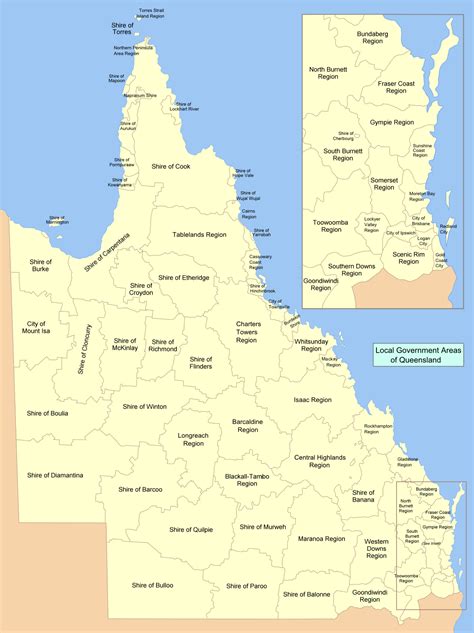 Local Government Areas In Queensland