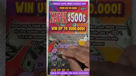 Florida Lottery Whole Lotta S Scratch Off Youtube