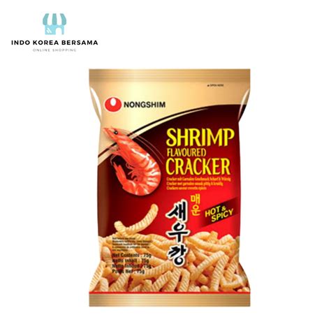 Jual Nongshim Shrimp Cracker Hot Spicy 75g Shopee Indonesia