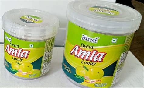 Novel Green Amla Candy Sweet Packaging Type Plastic Jar Reusable