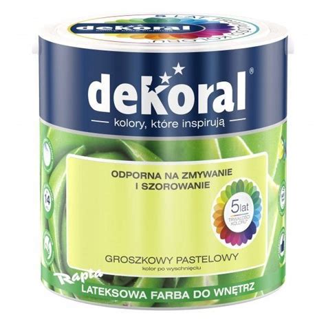 Dekoral Akrylit W L Groszkowy Pastelowy Farba Matowa Emulsja Lateksowa