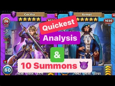 Empires Puzzles Hero Analysis Summons Cecilia Armel