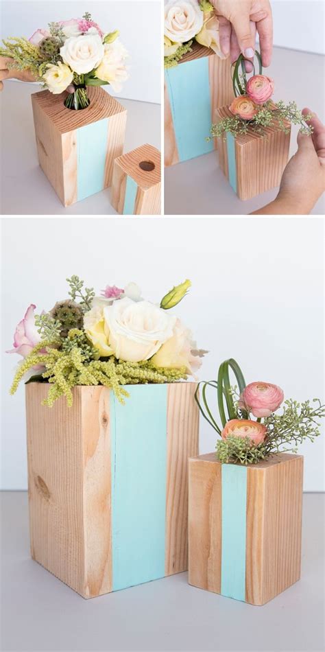 These Diy Wood Vase Centerpieces Are Just Gorgeous Wood Vase