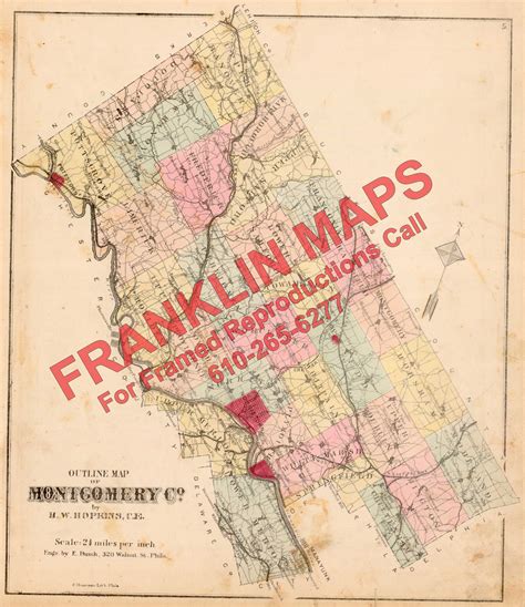 Atlas Of The County Of Montgomery And The State Of Pennsylvania G M