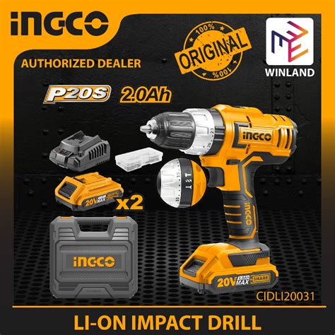 Ingco By Winland P20S 20V Lithium Ion Cordless Impact Drill CIDLI20031