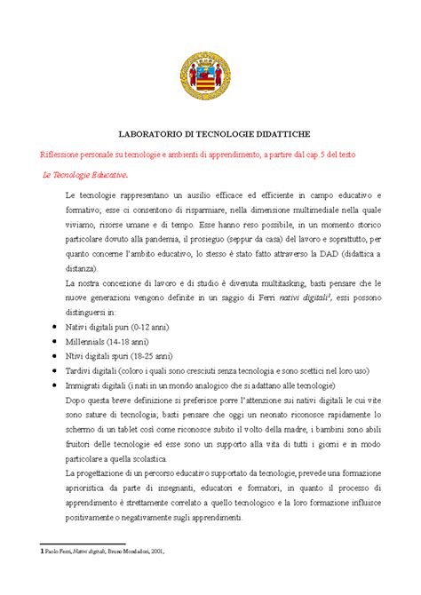 Laboratorio Di Tecnologie Didattiche Sfp Unical 5
