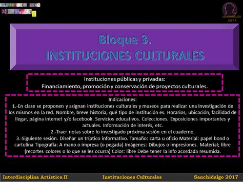 INSTITUCIONES CULTURALES Públicas y Privadas Trípticos